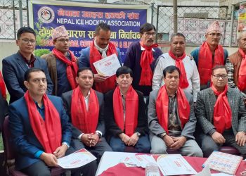 नेपाल आइस हक्की संघको अध्यक्षमा भुवन पाठक |