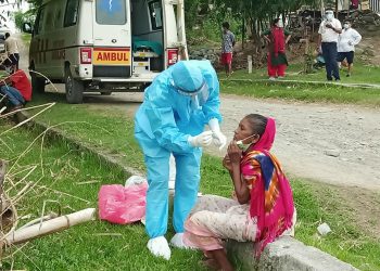 पुरै बस्ती बिरामी भएको गाँउमा कोरोना संक्रमण