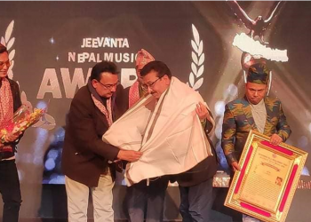 जीवन्त नेपाल म्युजिक अवार्ड २०७८ शम्भुजीतलाई आजिवन योगदान सम्मान, अग्लेश्वरी हिल्सको बृत्तचित्र प्रदान