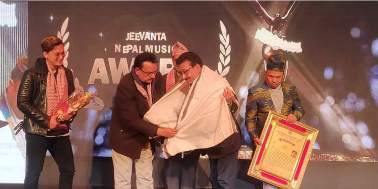 जीवन्त नेपाल म्युजिक अवार्ड २०७८ शम्भुजीतलाई आजिवन योगदान सम्मान, अग्लेश्वरी हिल्सको बृत्तचित्र प्रदान
