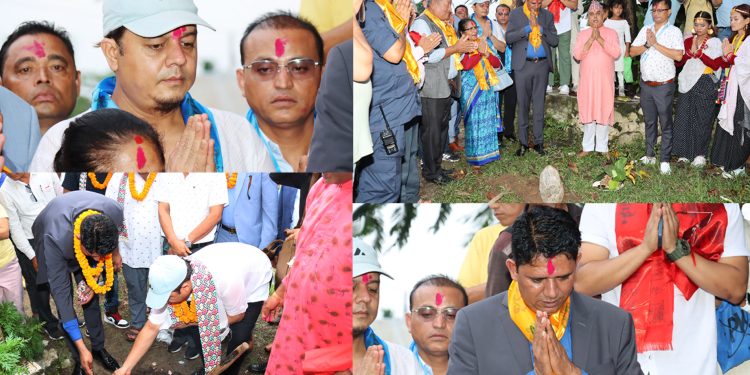 दिलिप, गायक किरण, डान्सर शंकर लगायतले शरणार्थी क्याम्पमा स्वास्थ्य चौकी शिलान्यास