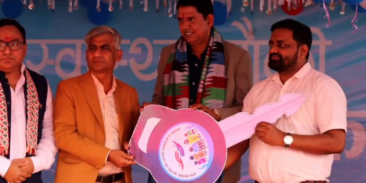 पथरी शनिश्चरे नगरपालिकालाई इन्ट्रा फाउन्डेसनले स्वास्थ्य चौकी र एम्बुलेन्स हस्तान्तरण
